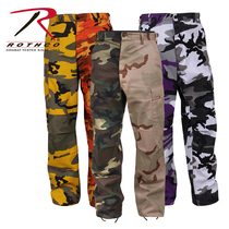 Rothco two-color stitching color camouflage print loose hip hop skateboard pants straight tooling slacks 1870