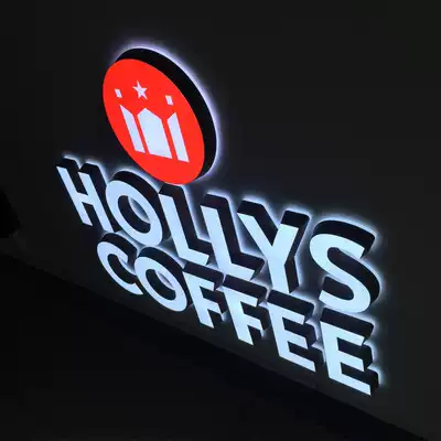 Shiyan stainless steel acrylic luminous word mini word LED advertising plaque white steel resin word door