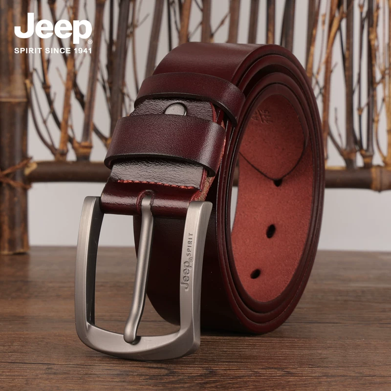 Пояс для мужчин Jeep, универсальные кожаные брюки, корейский стиль, натуральная кожа
