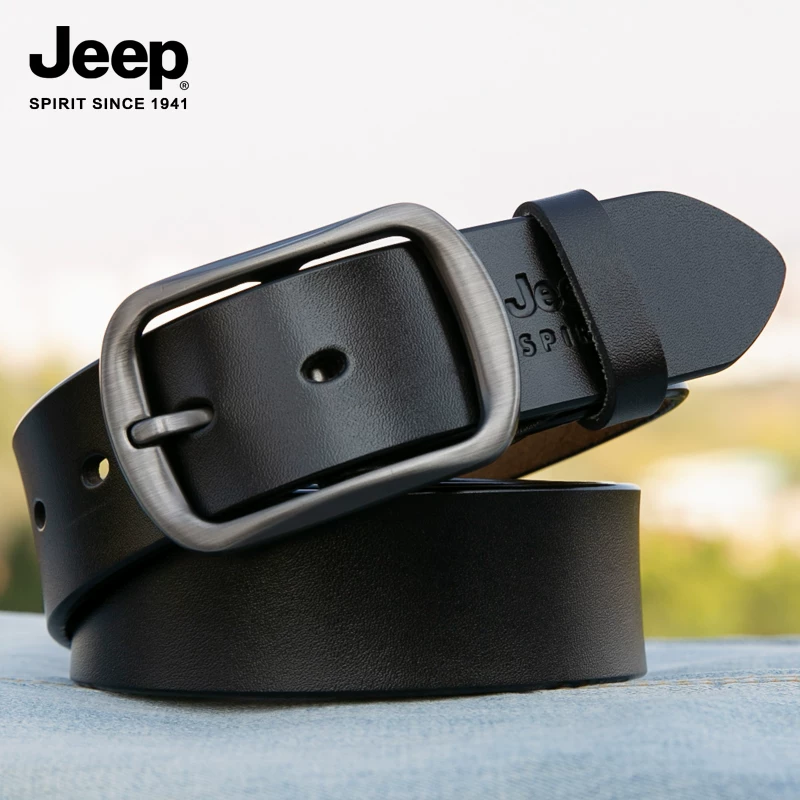 Пояс для мужчин Jeep, универсальные кожаные брюки, корейский стиль, натуральная кожа