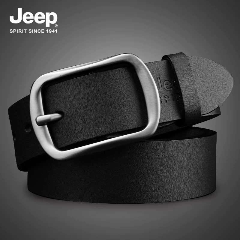 Пояс для мужчин Jeep, универсальные кожаные брюки, корейский стиль, натуральная кожа