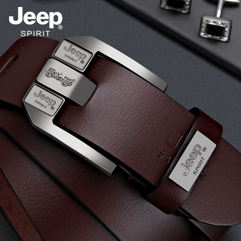 Пояс для мужчин Jeep, универсальные кожаные брюки, корейский стиль, натуральная кожа