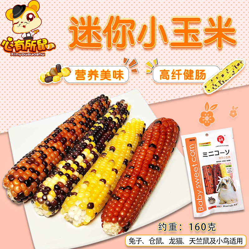 Hamada mini corn 160g Hamster snack Rabbit food Chinchilla Guinea pig Dutch pig feed Molar snack