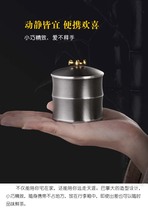 Liao Da Tin Ji Fu pure tin tin cans portable small Chinese tea cans metal sealed tea storage cans Chinese tea sets