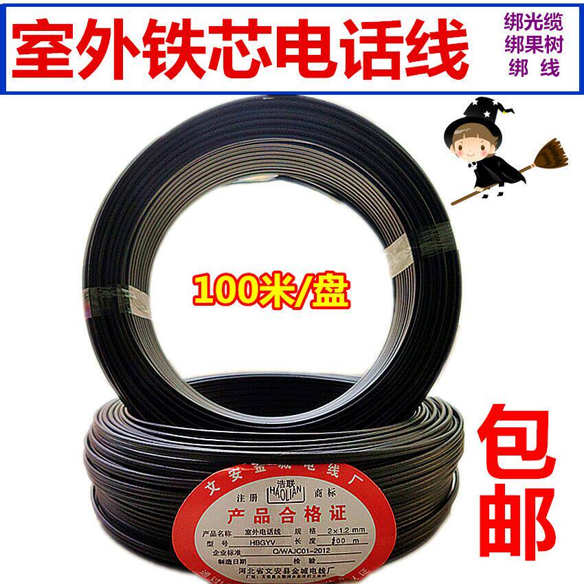 HBGYV-082 core * 1 2mm outdoor iron core parallel telephone line 100 m jacket wire cord tie wire tie wire-Taobao