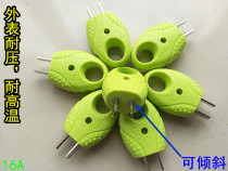 New explosion-proof green two-pole plug tiltable pure copper two-pole power plug household two-pin plug