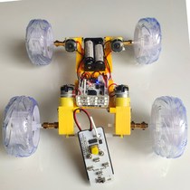 Remote control electric 4-drive F1 race caraduino compatible Lego electric cardiner Trolley Eva transparent flash