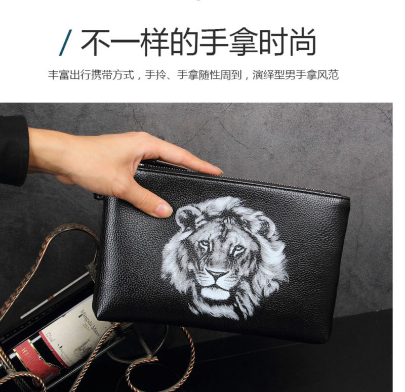 Fashion Men's Hands Bag Han Edition Men's Bag New Hand Grip Bag Casual Hand Grab Bag Tide Men's Street Small Bag Envelope bag