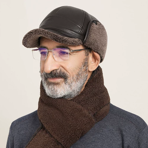 Зимняя удерживающая тепло шапка, бейсбольная кепка, для среднего возраста