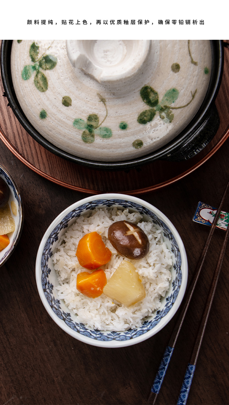Meinung'm light to use imported from Japan Japanese key-2 luxury palace wind restoring ancient ways of household ceramics tableware under the glaze color set of dishes