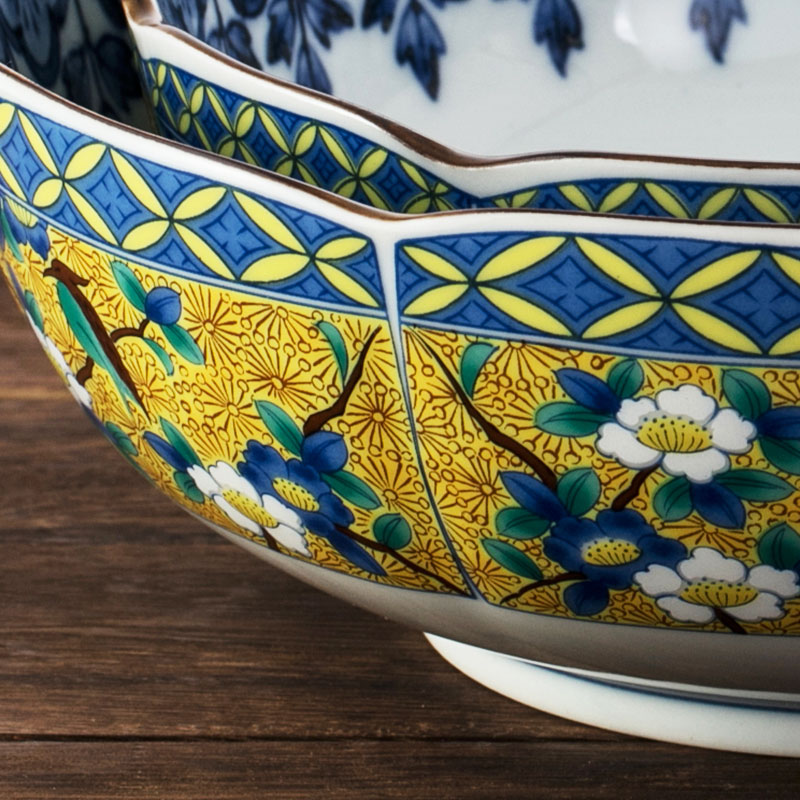 Meinung'm wind see colour porcelain palace restoring ancient ways is nostalgic job old ceramic bowl bowl tableware octagon bowl of rice dishes