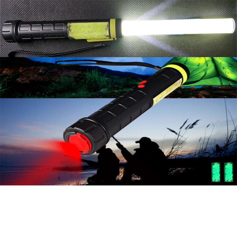 OEM foreign outdoor rescue survival cycle luminous self-luminous flashlight variable light illuminator multi-function search light