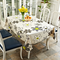Tablecloth waterproof anti-oilproof tea table rectangular hipster plaid PVC table tablecloth coffee table mat table mat