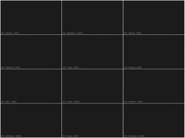 中文汉化FCPX插件-2154个缓入缓出文字标题动画摄像机形状遮罩笔刷毛刺故障无缝转场插件