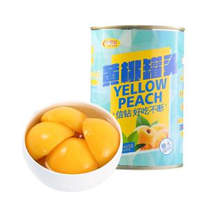 18.5元包邮 信钻 新鲜黄桃水果罐头425g×5罐