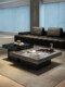 Table basse en ardoise minimaliste italienne moderne simple lumière luxe maison salon marbre petit appartement carré combinaison haute et basse