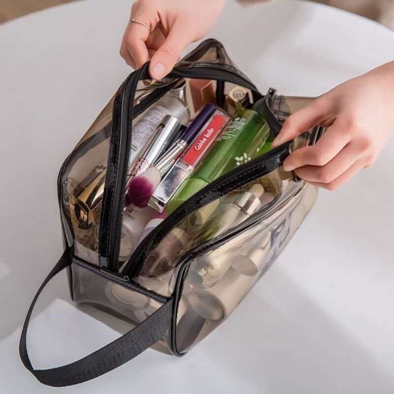 Shuffle Bag Type Bag Mesh Red Makeup Bag Woman Portable Large Capacity Cosmetics Cashier Bags Ins Travel Waterproof Bag