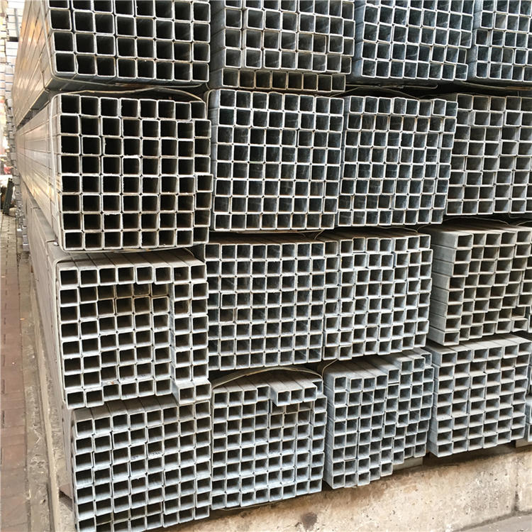Foshan galvanized square pipe 40*40*3 Zinc-dip hot dip galvanized square tube hollow curtain wall steel pipe Q235b