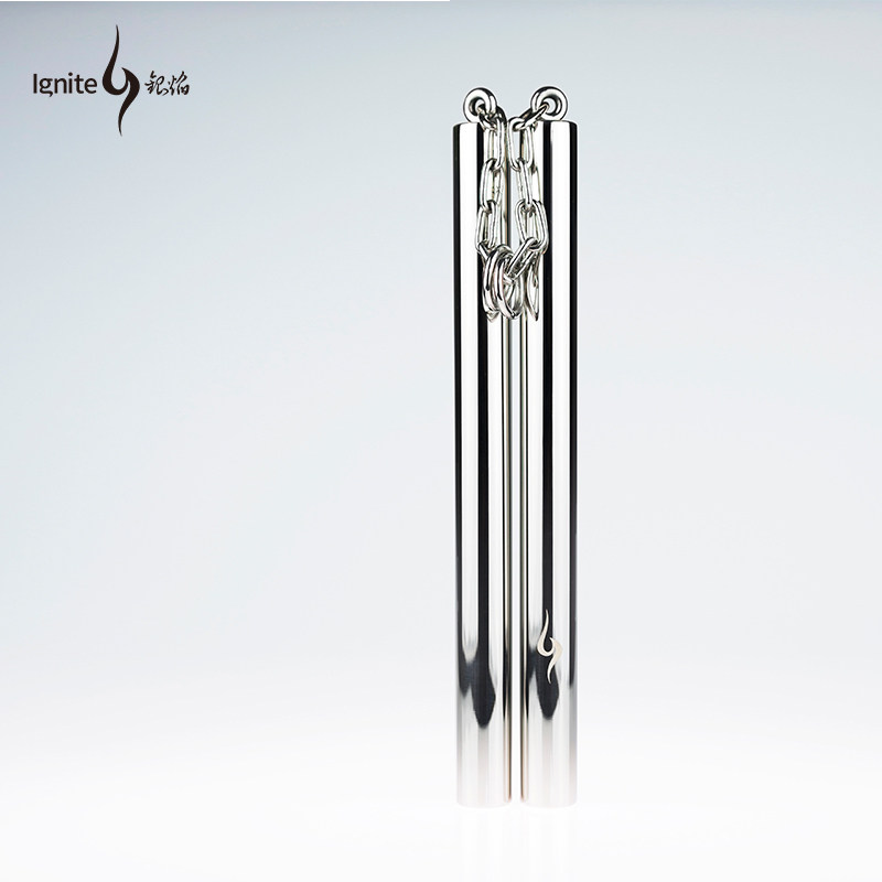 Silver Flame Boutique Stainless Steel Double Backstick Athletic Taekwondo Performance Li Xiaolong Memorial Training Double Ball Stick