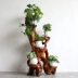 Gỗ gụ gỗ hồng tự nhiên gỗ rắn khung gỗ khắc tự nhiên một với hình dạng gốc cây bonsai khung sàn trang trí - Các món ăn khao khát gốc
