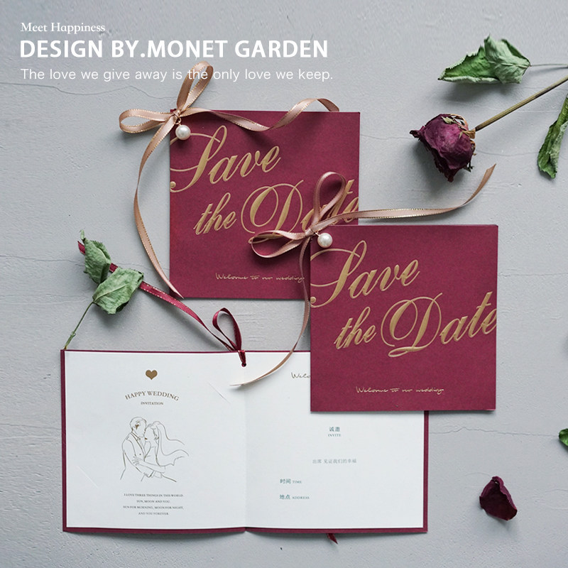 Monet Garden Wedding Custom High-end Sen Invitation Wedding Invitation Post Net Red Ins Wind Invitation Engagement Invitation