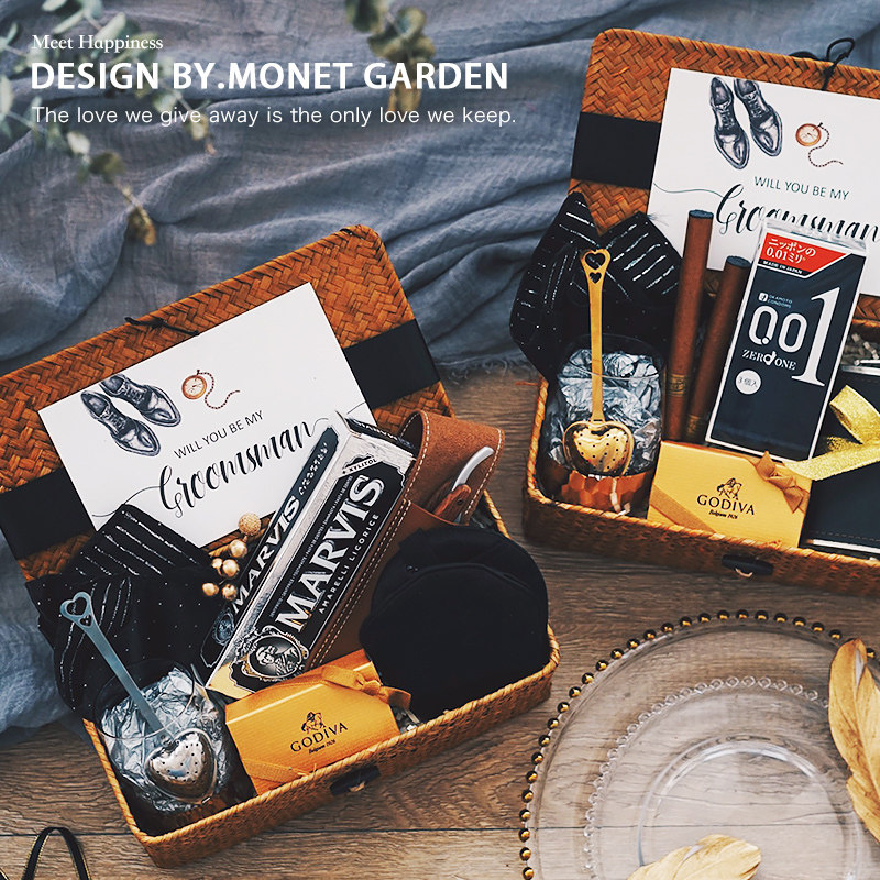 Monet Garden Companion Courtesy of men accompanied by high-end gift box brothers Birthday Gifts Wedding High-end Practical Female Bridesmaids-Taobao