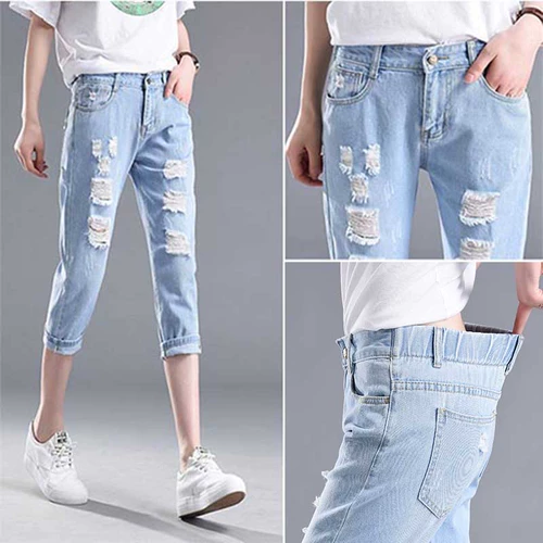 Тонкие джинсы, штаны, оверсайз, высокая талия, свободный прямой крой