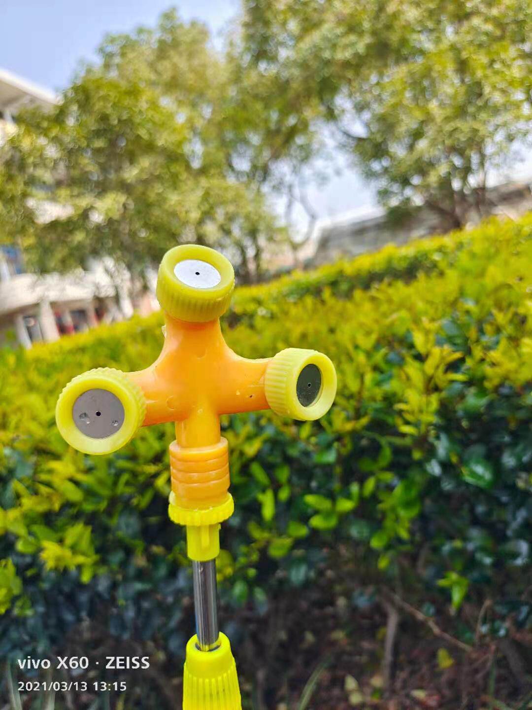 Sprayer plastic agricultural electric manual sprayer three-nozzle plastic steel sheet site dust removal and disinfection sprayer