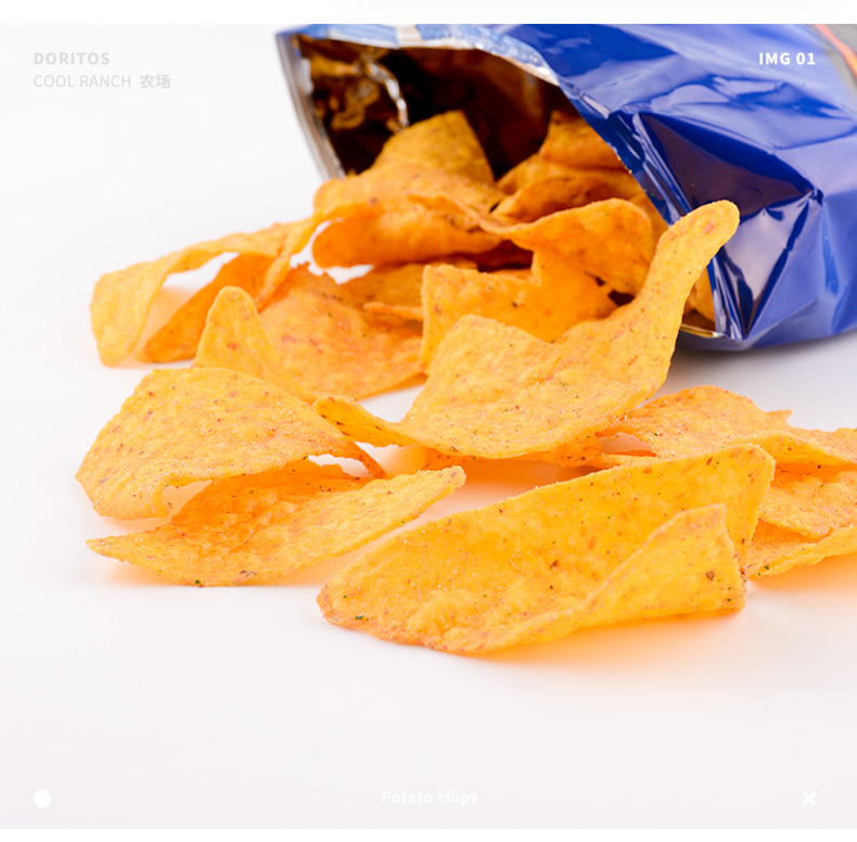 美国进口 Doritos 奶酪味/农场味 玉米片 92.1g*3袋 图9