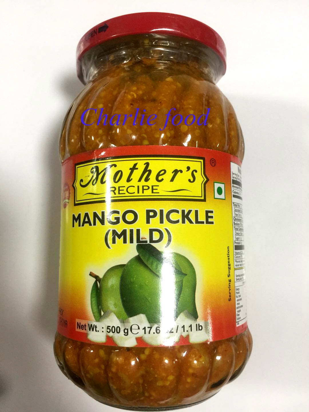 India food mother's mango pickle 500g Indian sauce