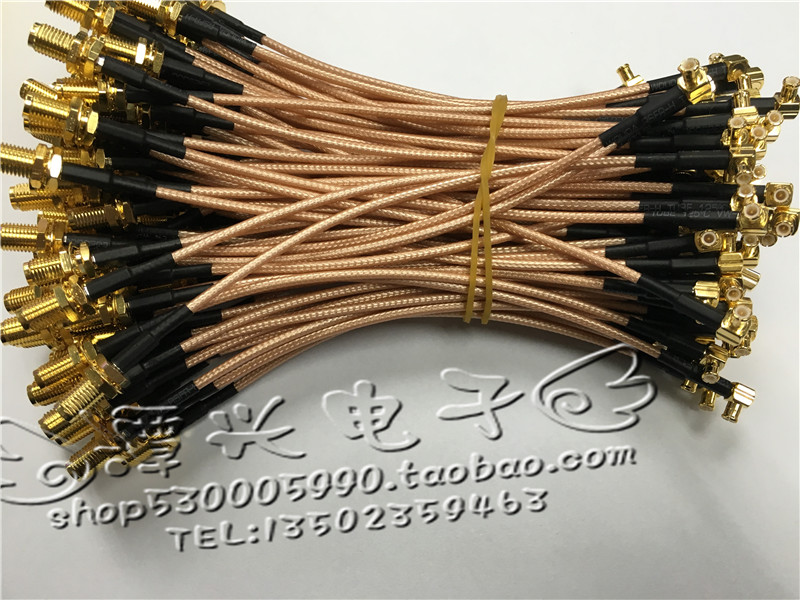 RF signal test line RP-SMA-K MCX-JW reverse pole SMA female head to MCX male elbow AP jumper