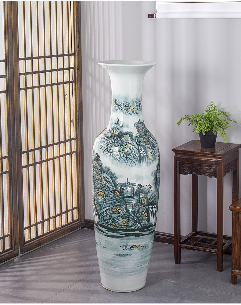 Jingdezhen ceramics manual hand - made bright future furnishing articles sitting room of large vase flower arranging hotel decoration