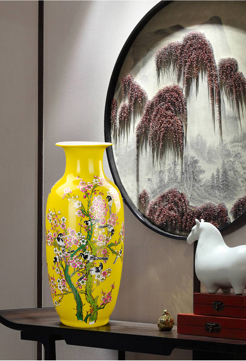 Jingdezhen ceramic vase furnishing articles sitting room flower arranging dried flower vase household of Chinese style to decorate the sitting room be born small place