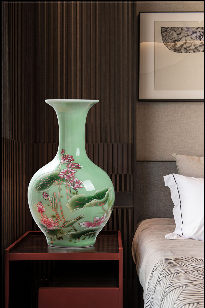 Jingdezhen ceramics vase figure in the sitting room is dried flower arranging flowers style of household act the role ofing is tasted furnishing articles manual arts and crafts