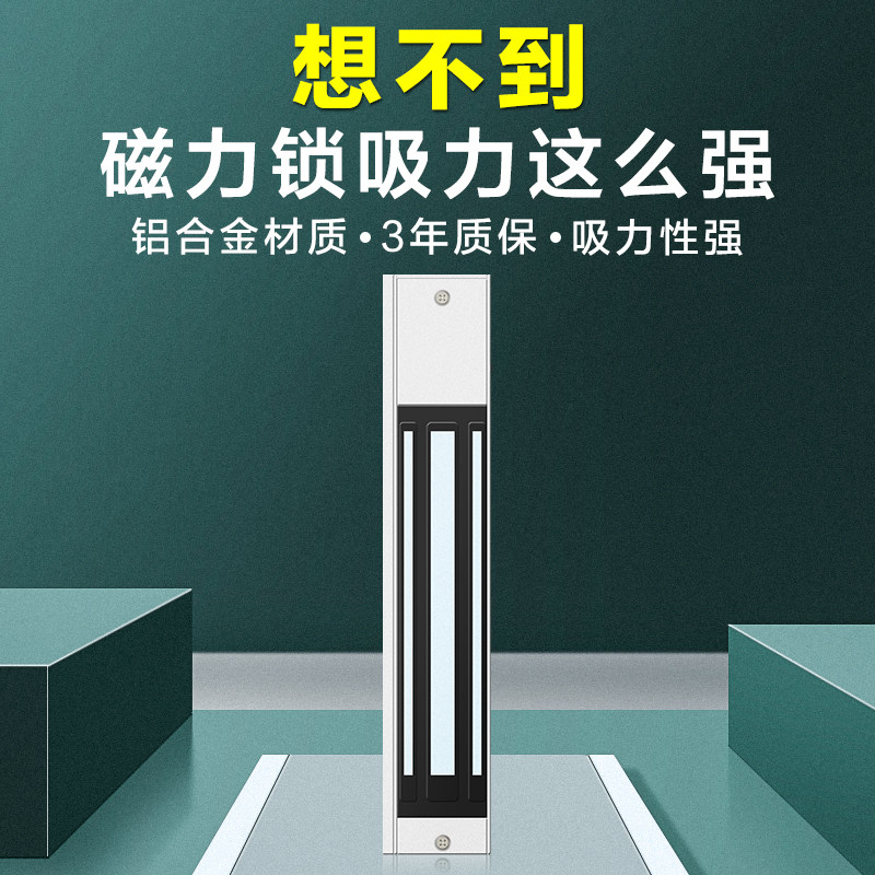 Magnetic lock 280kg electromagnetic lock single door access control lock waterproof electronic magnetic suction iron door 12V delay dark installation