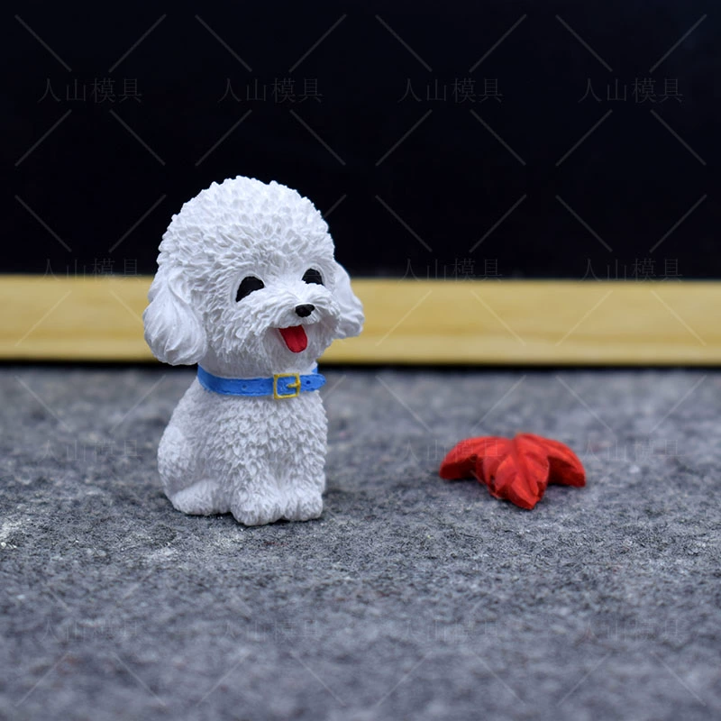 DIY Teddy Dog Hương liệu thạch cao Khuôn 3D Dog Chocolate Cake Baking Silicone Khuôn Hướng dẫn sử dụng Khuôn Epoxy