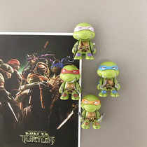 Cartoon anime Q version three-dimensional Ninja Turtles magnetic refrigerator stickers cute refrigerator decoration whiteboard message stickers a set