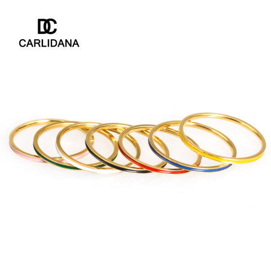 Japanese and Korean ultra-fine ins tail ring IPG18K color ring titanium steel ring thin tail ring Korean version of fine joint ring