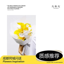 Several and a few faces selected Chengdu flowers Tongcheng to book a floral butterfly Lanhaie High sense floral bouquet to send flowers Mothers Day