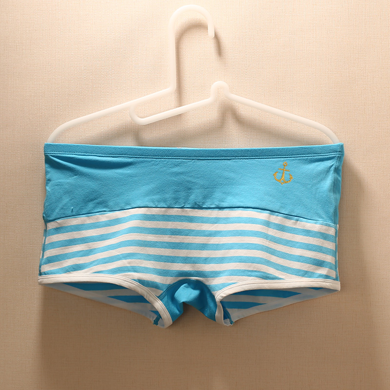 Quần lót nam bằng vải cotton Thanh niên eo thấp quần mỏng Thủy thủ neo boyshort cotton đồ lót gợi cảm quần lót nam sexy