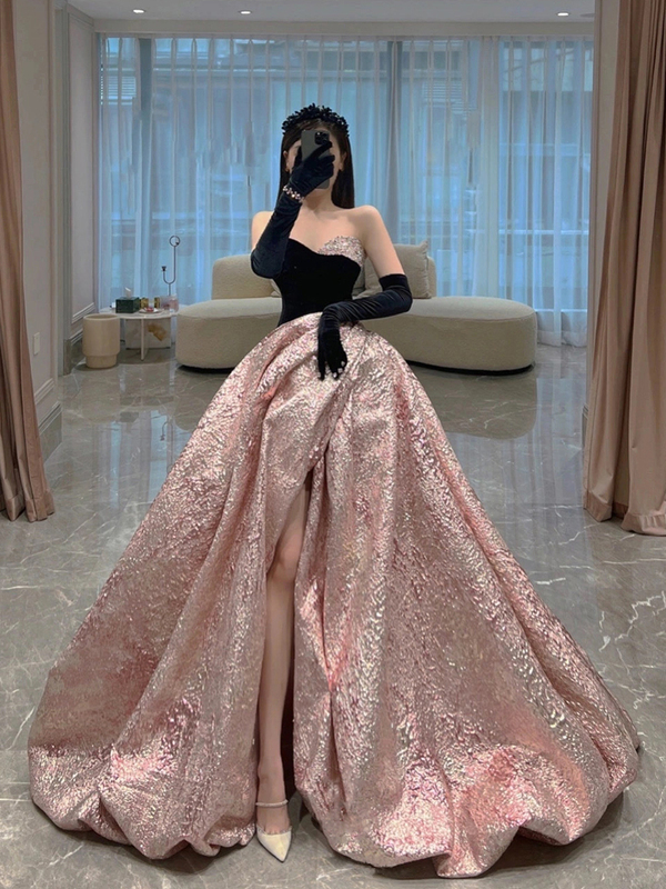 Rose Toast Dress Bride 2026 New Style Student Birthday Coming-Of-Age Ceremony Princess Tutu Skirt Engagement Banquet Evening Dress for Women