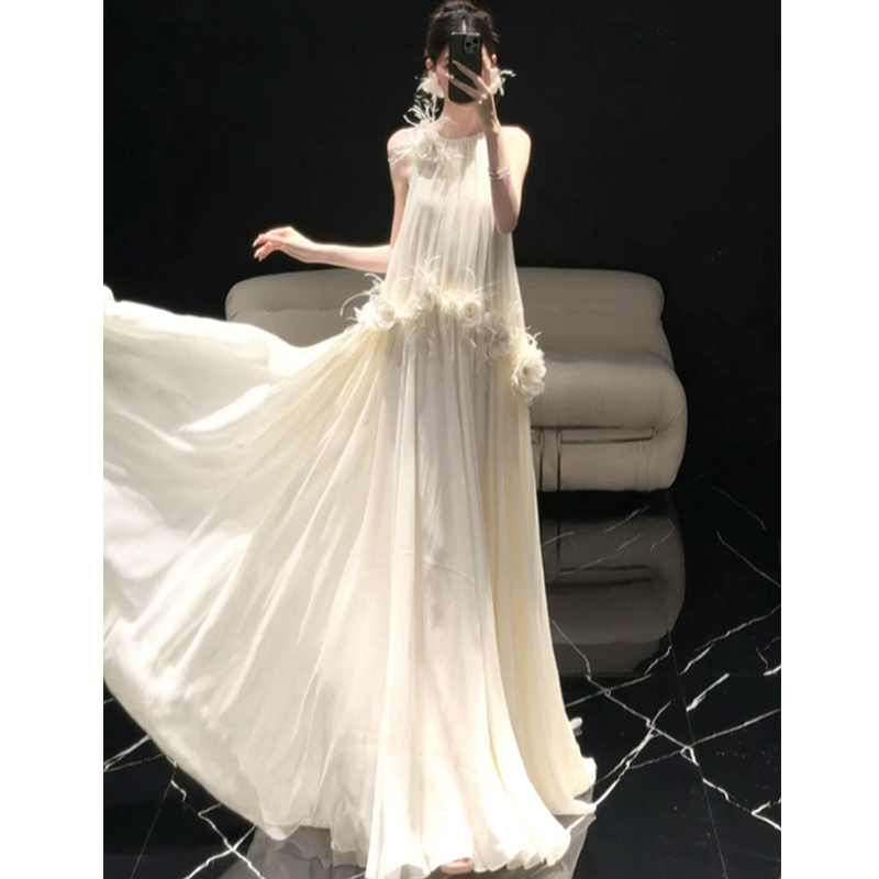 French-Style Ethereal Morning Gown for Women, Bride 2026 New Style Engagement Morning Photoshoot Evening Dress, High-End Forest Style Light Wedding Dress for Going Out