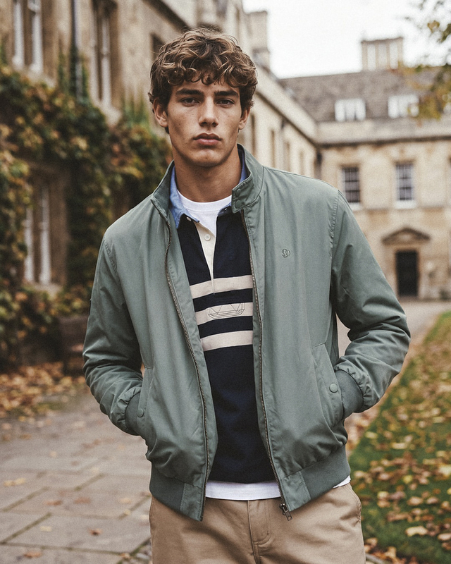 Superdry Extreme Dry 26Fw Classic Harrington Jacket British Style Textured Coat