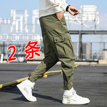 Overalls mens summer thin cotton wear-resistant loose camouflage casual military pants labor insurance pants mens work pants