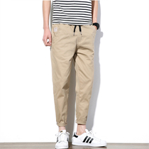 Autumn thin pants mens stretch casual pants Korean slim trend mens pants Joker straight trousers spring and autumn