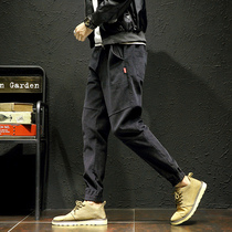 Net red pants men Korean version of the trend ankle-length pants loose mens autumn new 2018 casual pants Tide brand Haren pants