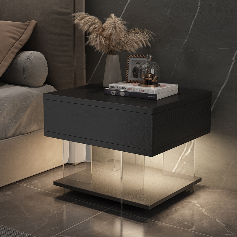 Bedside Table with a Light Luxury and High-End Feel, Floating Bedroom Bedside Cabinet, Small Storage Cabinet, Bedside Storage Cabinet, Master Bedroom Floating Cabinet Bedside Table with a Light Luxury and High-End Feel, Floating Bedroom Bedside Cabinet, Small Storage Cabinet, Bedside Storage Cabinet, Master Bedroom Floating Cabinet