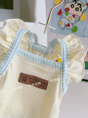 Цвет мороженого летящий рукав жилет Pet Dog Teddy Yorkyonbi Panda Matto Spring и Summer T -Fork Cotton