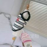 Любовные палочки вышитые полосатые камизолы и собака Тедди Йорк Лето, чем летняя одежда Панды