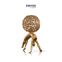 EMAES cast iron figure ornaments European luxury couple sculpture yoga studio ballet dance dance hall decorations